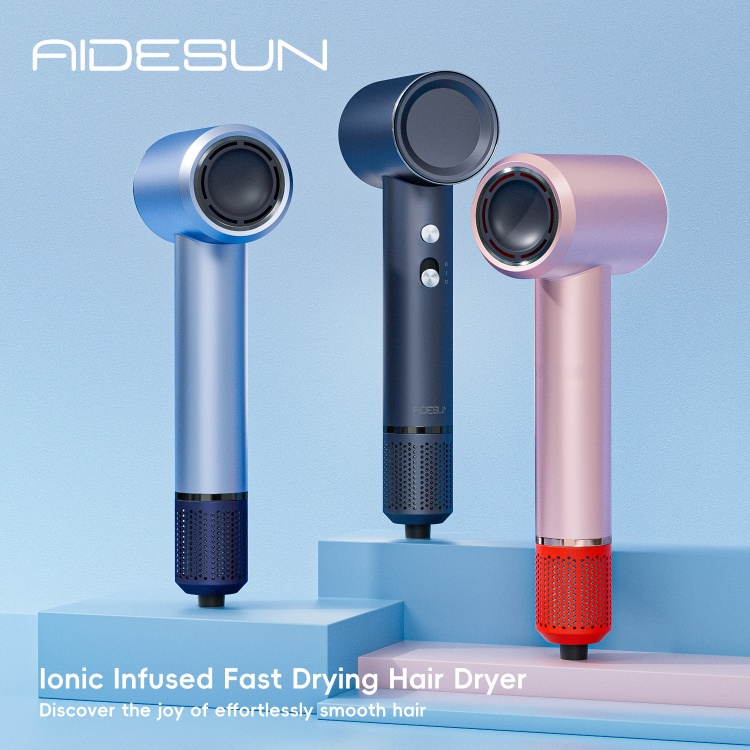 Aidesun UltraSpeed Hair Dryer 66m/s Airflow (Blue)