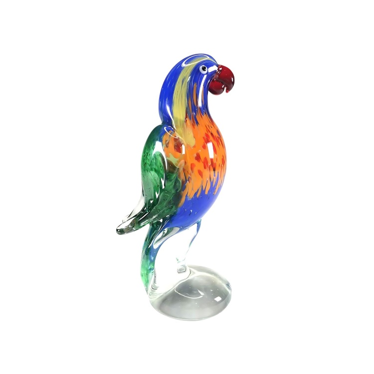 Zibo Handblown Art Glass - Rainbow Lorikeet