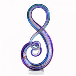 Glass Statue Abstract - Musical Note